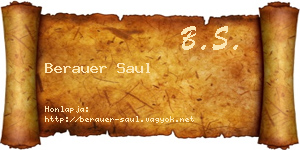 Berauer Saul névjegykártya